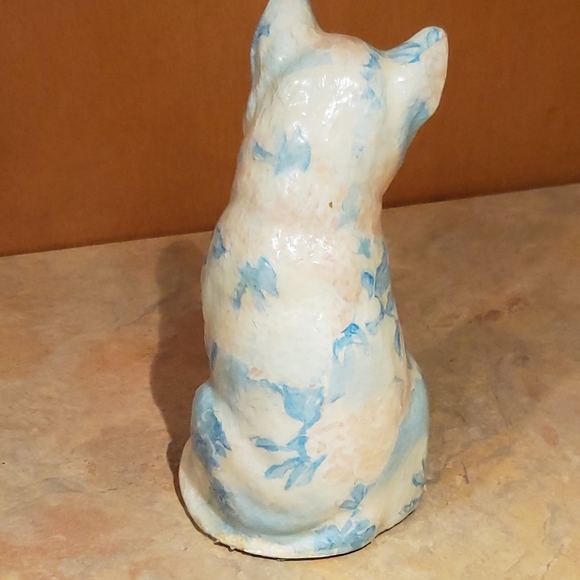 Vintage ceramic decoupage cat - Picture 5 of 6